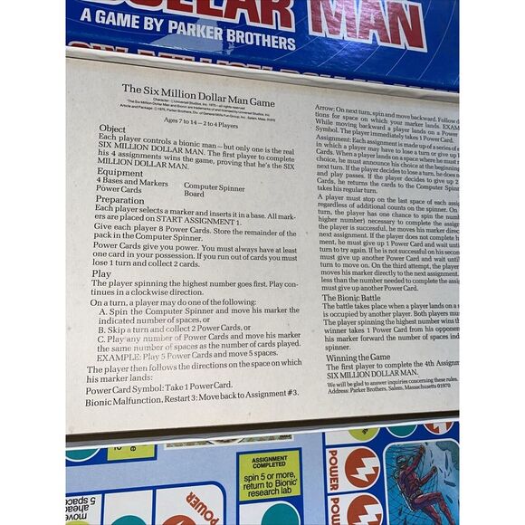 VINTAGE The‎ Six Million Dollar Man COMPLETE Parker Brothers 1975 Bionic - Picture 4 of 6